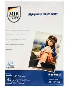 کاغذ عکس گلاسه میر مدل M150-HG سایز A4 بسته 100 عددی